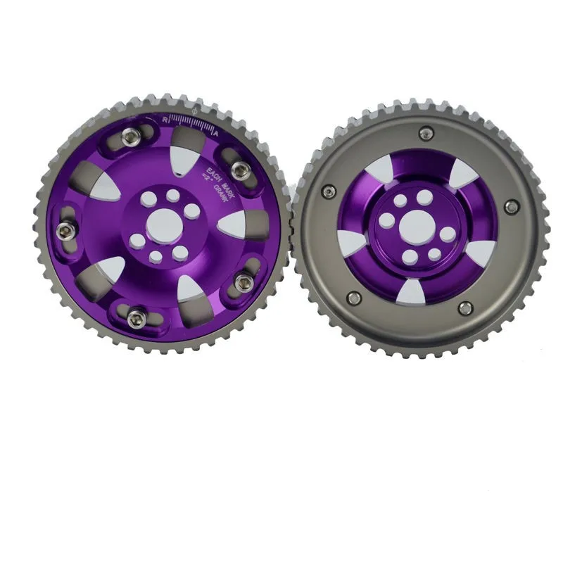 2pcs Purple Adjustable Cam Gears For NISSAN SKYLINE RB20 RB25 RB26 R32 R33 R34