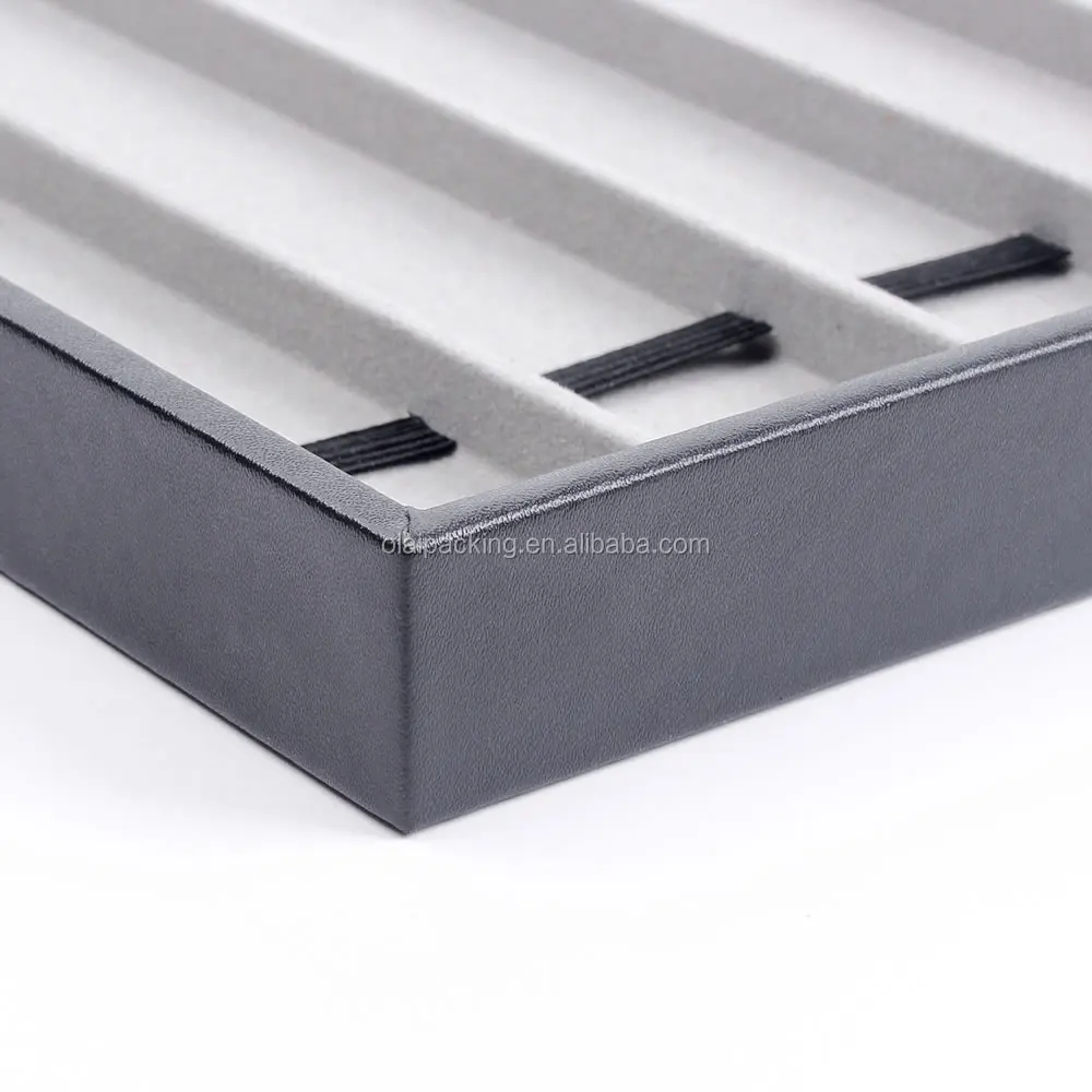 various slots wooden jewelry display for earrings and rings