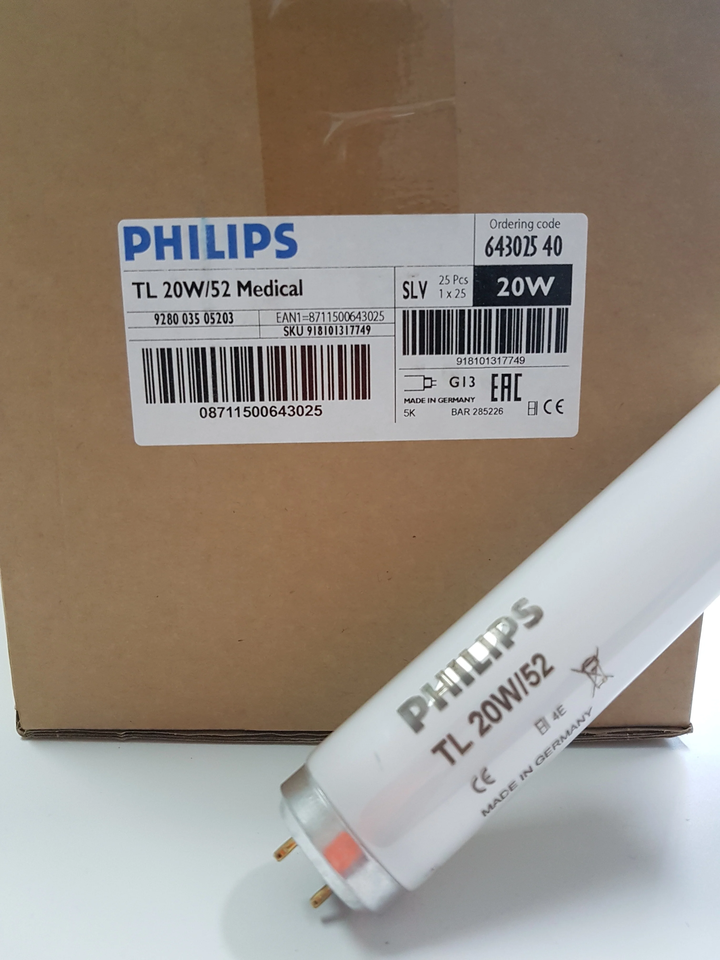 Philips UVB Jaundice Phototherapy lamps skin care TL 20W/52