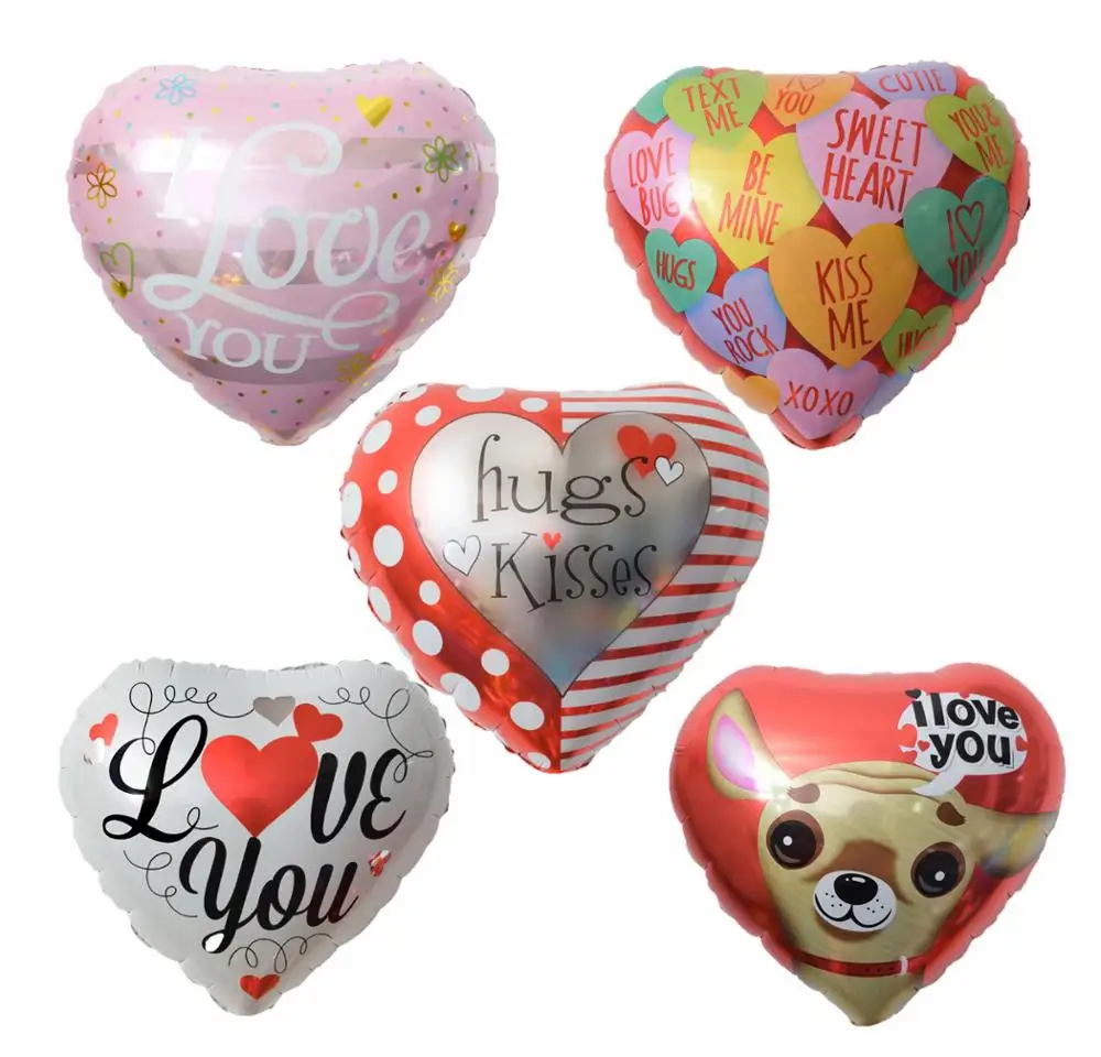 Wholesale Cheap High Quality 18 Inch Heart Shaped Wedding Party Decoration Love Aluminum Foil Balloon