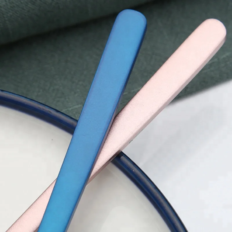 304 stainless steel Korea Colourful dinner spoon flatware sets