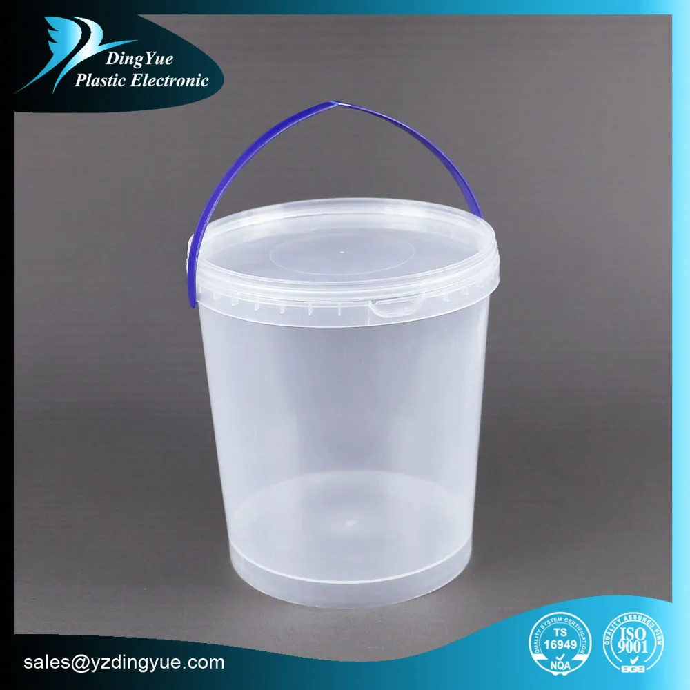 
100% new PP material wholesale clear plastic container with lid disposable plastic buckets 
