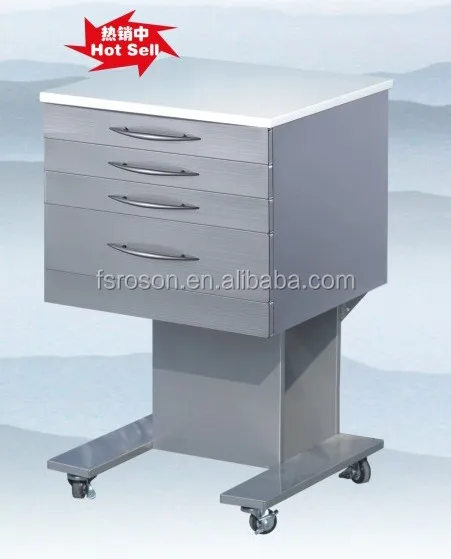 Stainless steel Mobile dental cabinet for dental clinic