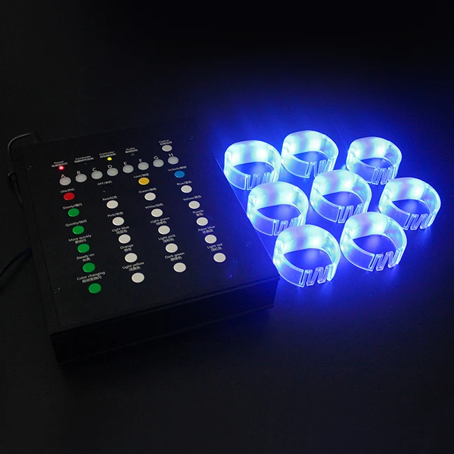 Christmas Wedding LED Wristband 12cm TPU Bracelet with DMX Remote Control for Party Concert Packed in Bag