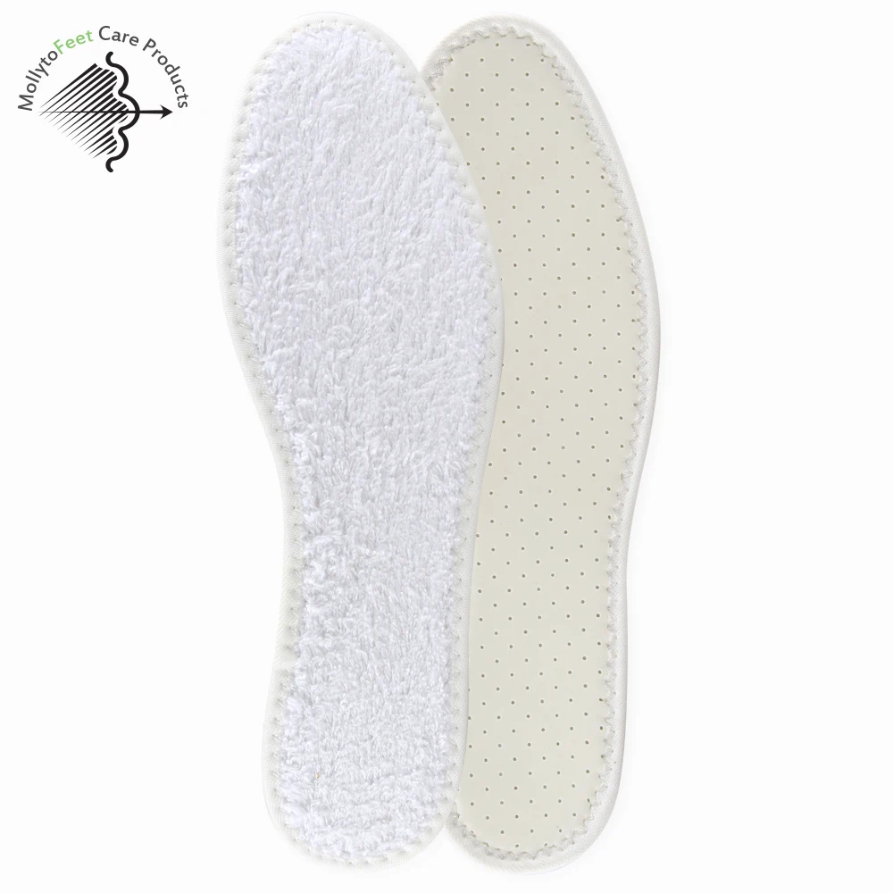 Washable Summer Pure Cotton Terry fresh Barefoot Insole