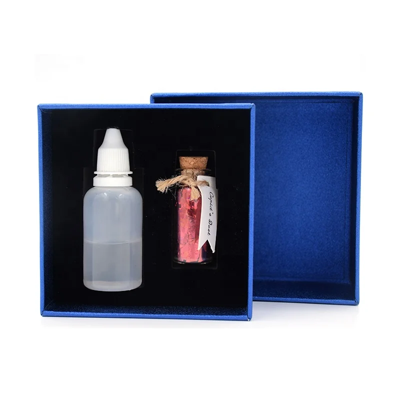 Customized logo square essential oil bottle cosmetic packaging lid and base paper Box