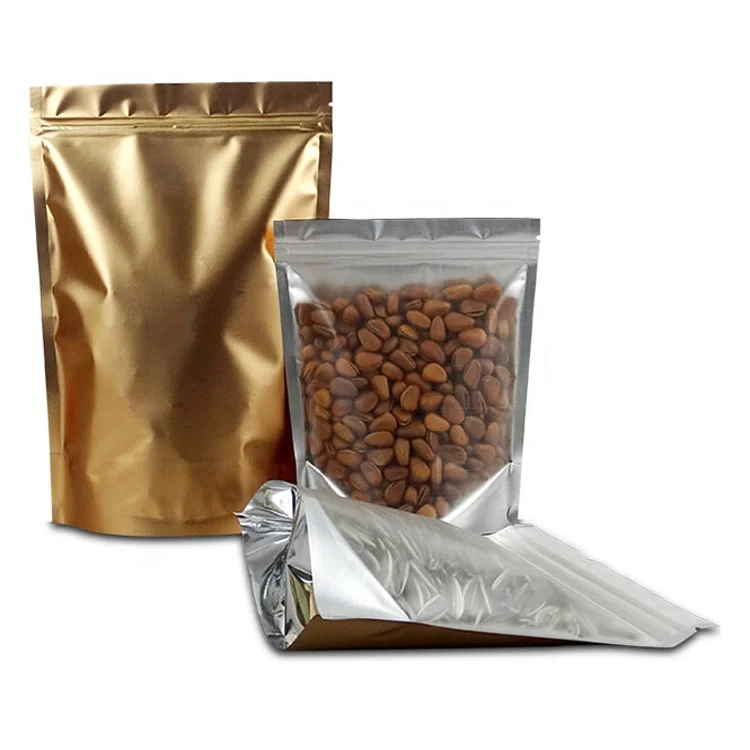 Food grade heat seal nylon plastic ploythene small black ziplock plastic packaging bag with window