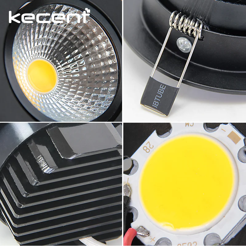 CE RoHS SAA certified 3w for home lamp led spot light black cob ceiling light rotating led flood spot light