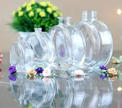 50ml Round shape pump sprayer glass bottle for perfume with crystal cap