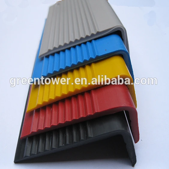 Free Sample for kindergarten PVC plastic stair nosing edging for tile steps