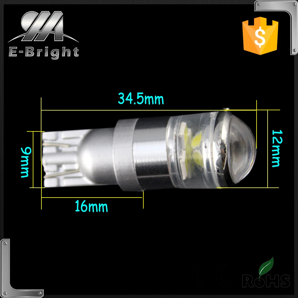 Белый 4SMD-2835 Объектив Проектора 168 194 2825 W5W LED Замена Лампы Для Номерного знака