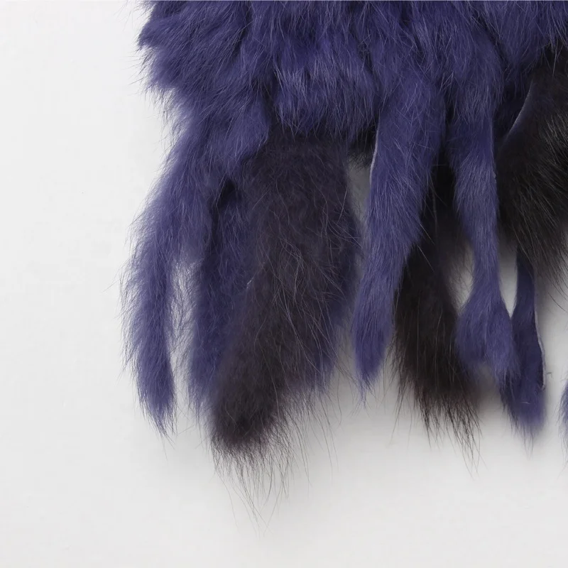 Оптовая продажа с фабрики, вязаный женский жилет из кроличьего меха, Модный стильный жилет из натурального меха