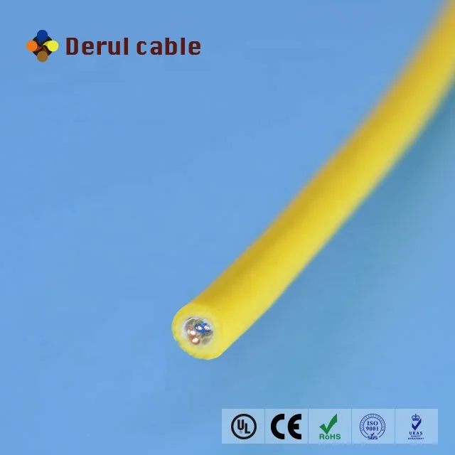ROV cable 2x2x26AWG signal cat5 neutrally buoyant tether