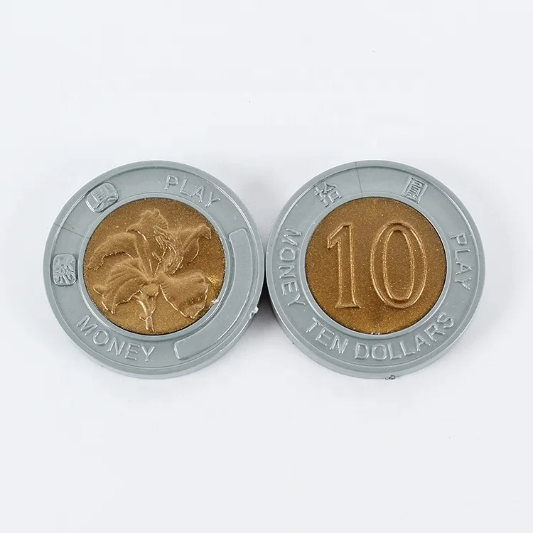 Недорогая серо-коричневая имитация антикварной пластиковой монеты/жетон на заказ