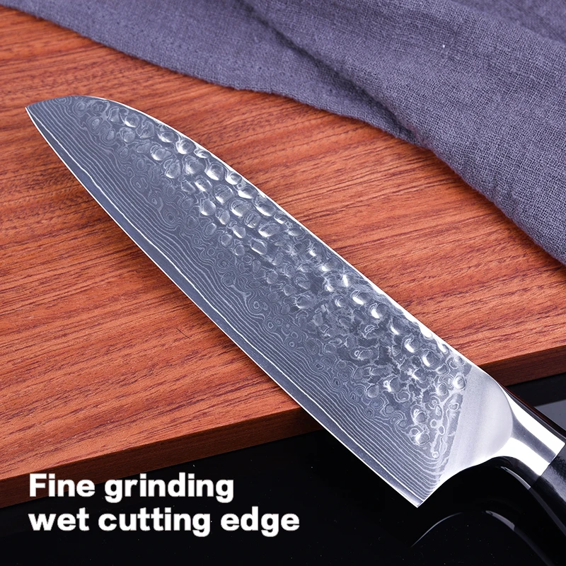 
7 Inch Professional 67 Layers Japanese Damascus steel Kitchen Santoku Knife 