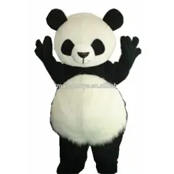 Long fur panda head costume adult panda mascot costume