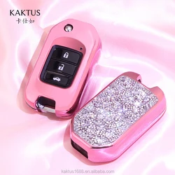 For Honda CRIDER JADE Accord Spirior CRV  CIVIC Crosstour Car Key Case PC Diamond Crystalprotect Cover Car key shell