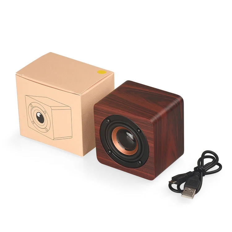 Mini Square Portable Wireless Plywood Speaker, Allstar Mini Wooden Blue tooth Speaker