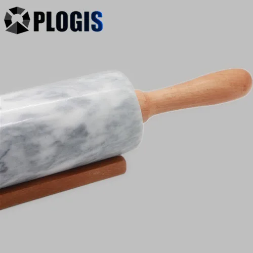 High quality marble rolling pin with wooden handle