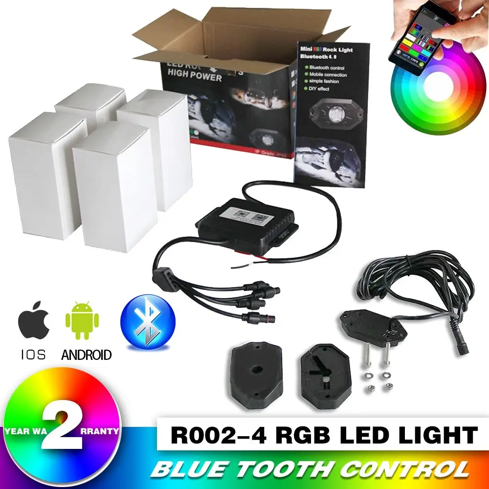APP Controller 4 Pods 8 Pods RGB Led Rock Lights