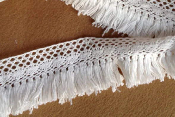 Оптовая продажа, Хлопковые вязаные кружева с бахромой