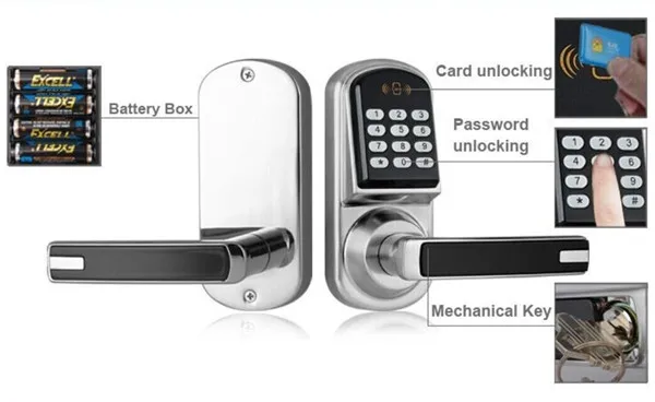 Keyless Multi-functional password lock with reversible handle