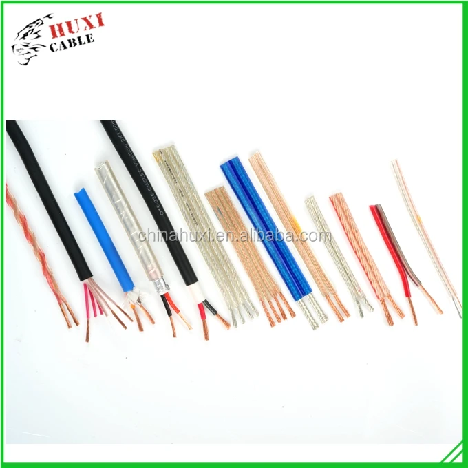 Цветной плоский аудиокабель для динамиков, провода и кабели для колонок из прозрачного ПВХ, электроника, сделано в Китае