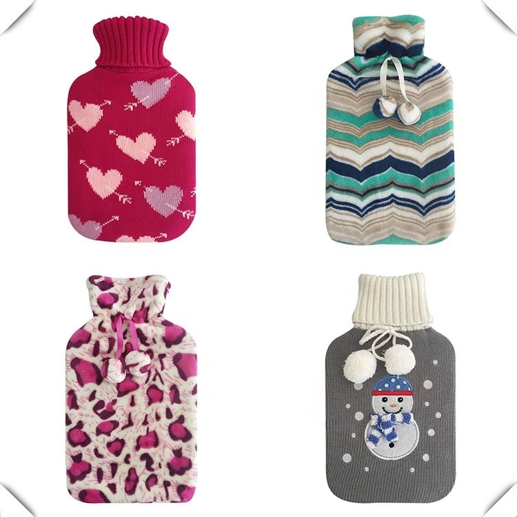 safety material 2l hot water bottle pvc  with cover anti-scald design