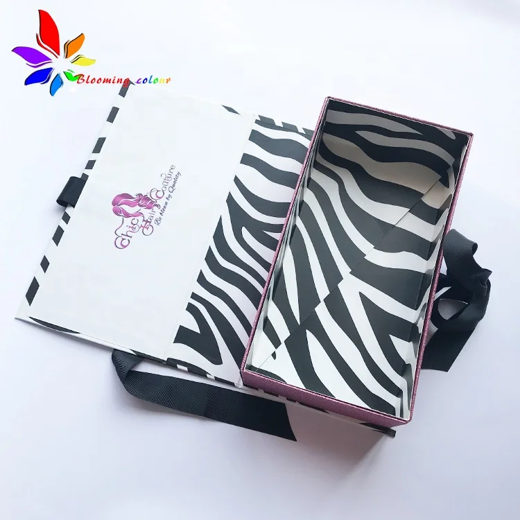 Accept custom order and paper material custom hair packaging boxes