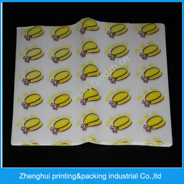 
Wax Paper grease proof burger 