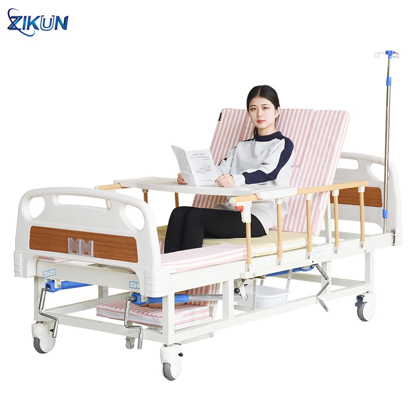 
Factory Price single crank manual hospital bed for patient 