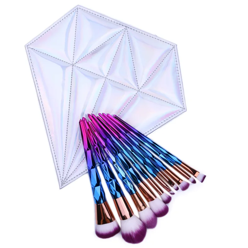 10 PCS Hot sale Diamond bag jaf makeup brush