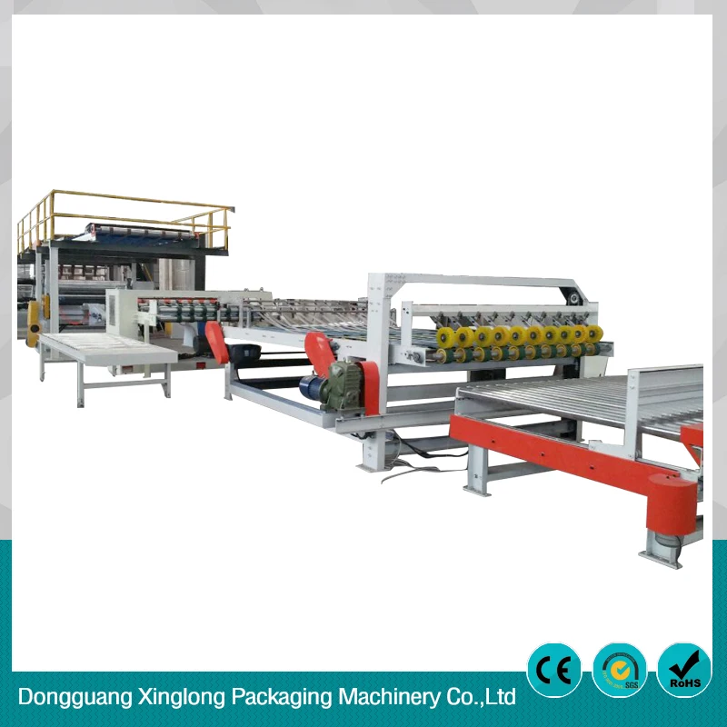 Low cost single person e flute corrugated cardboard machine