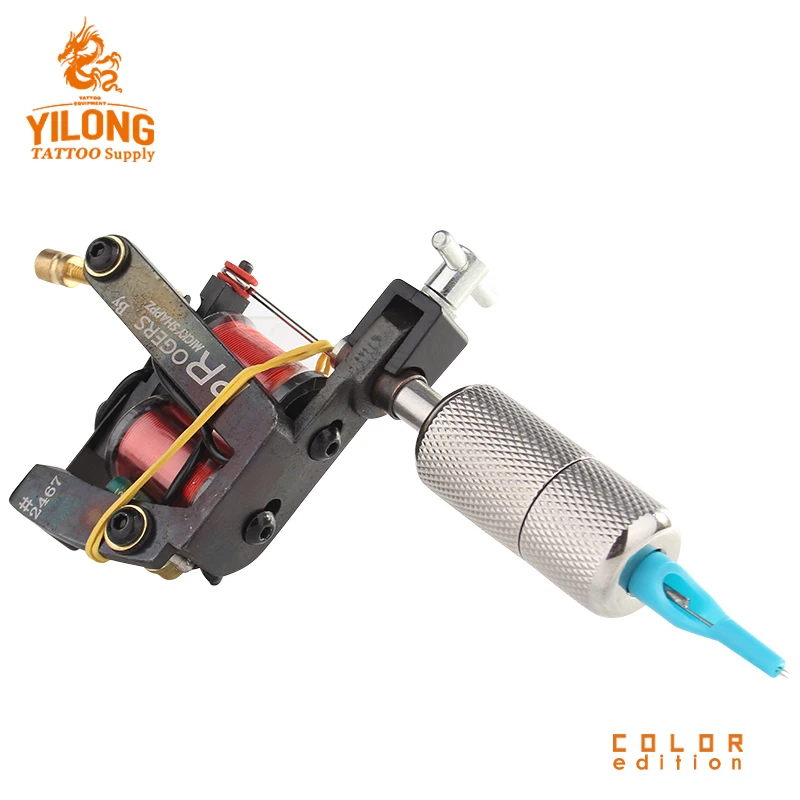 Yilong Professional Imitating Micky Coil Machine 10 Wrap Steel Iron Core Machine Coil Tattoo Machine