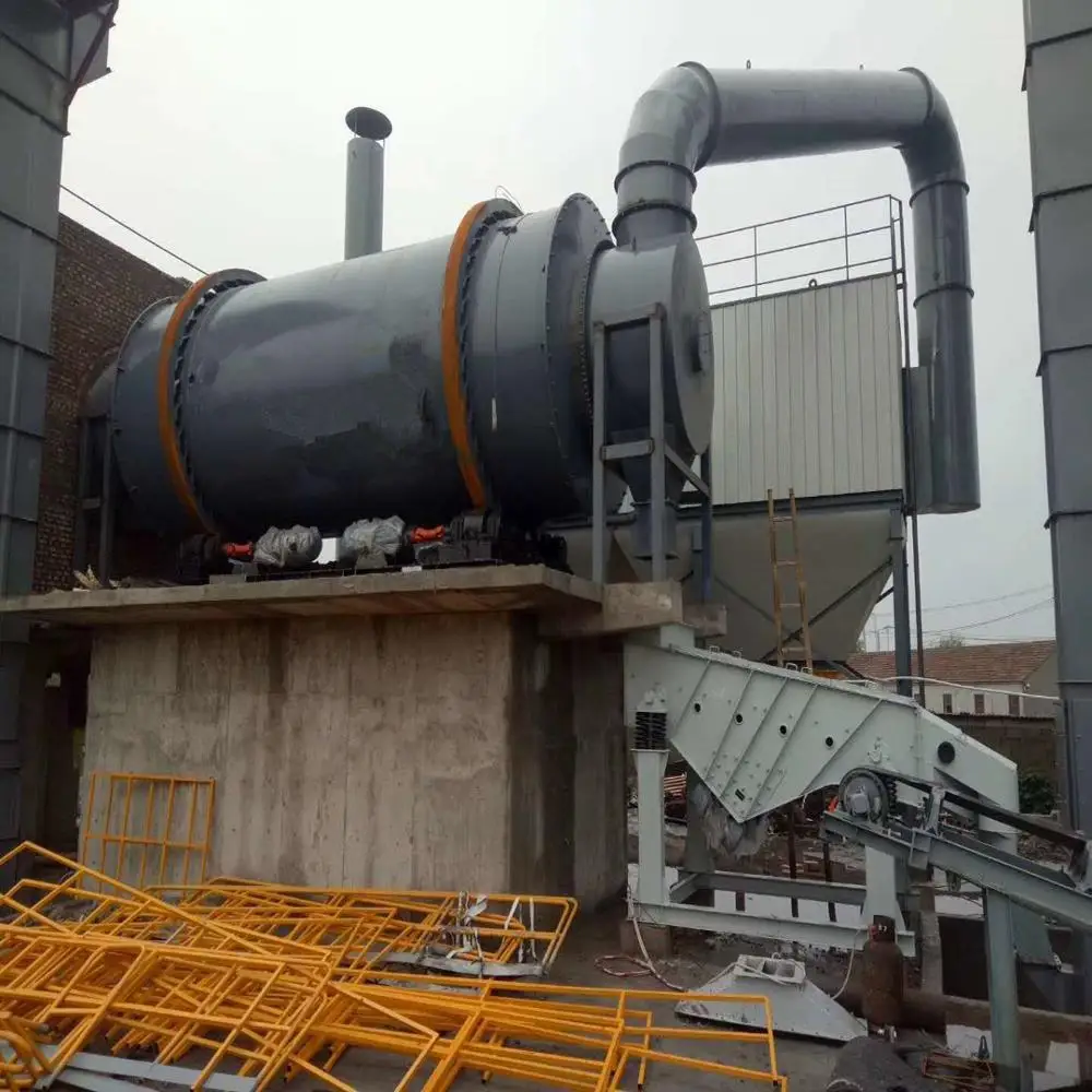Large-scale rotary type drying artificial sand drying system three pass drum industrial drum river silica sand dryer machine