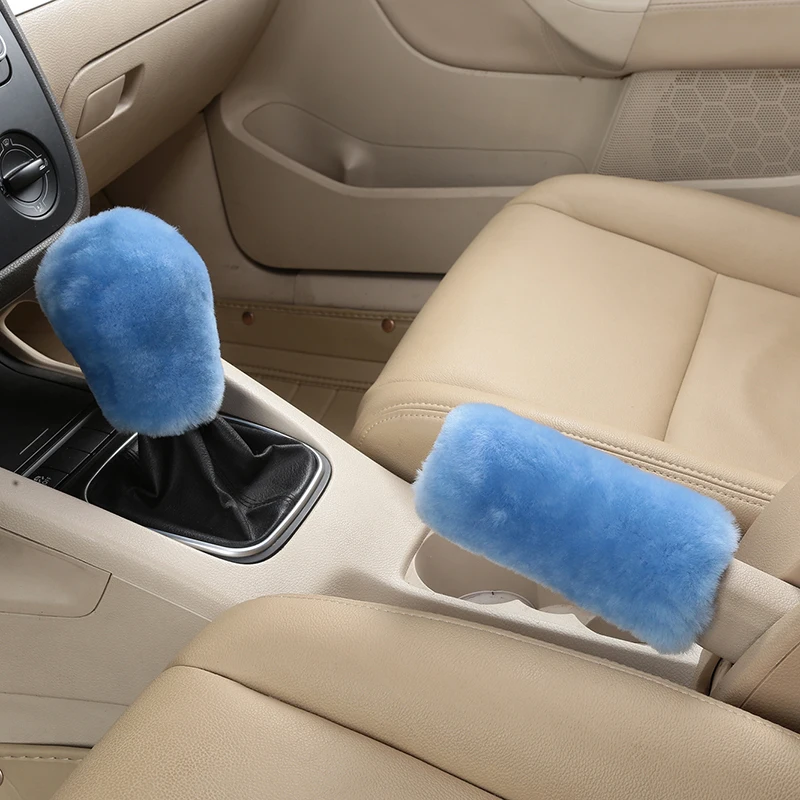 Genuine Sheepskin dildo Leather Custom Car Led Gear Knob Covers For Car Accessories