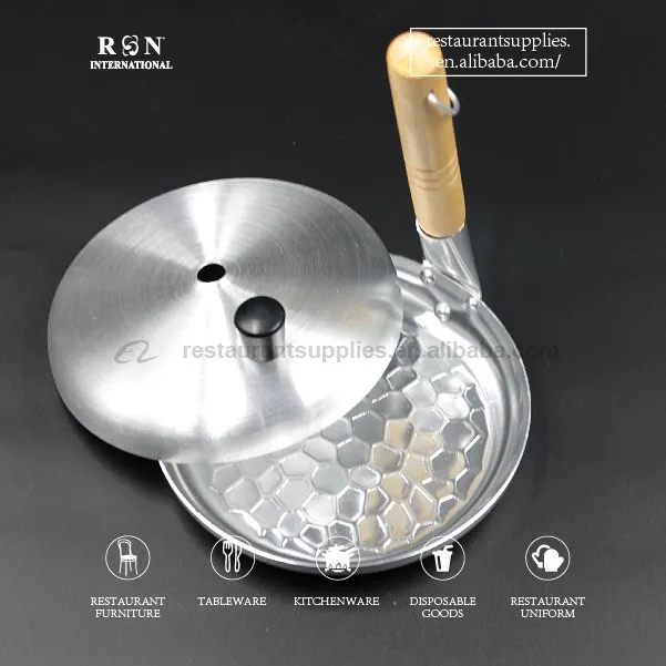 Japanese Frying Pan Omelette Pan Oyakodonburi Pot Aluminum Mini Non Stick Pan With Lid & Straight Wooden Handle