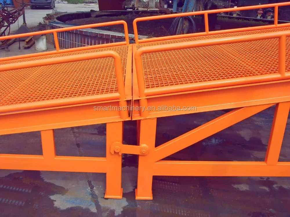 8T 10T Warehouse Adjustable Movable Portable Metal Hydraulic Dock Car ramp for Forklift Truck loading Unloading