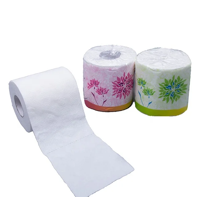 Wholesale Bulk Embossed Virgin pulp OEM Custom Toilet Paper Roll Tissue