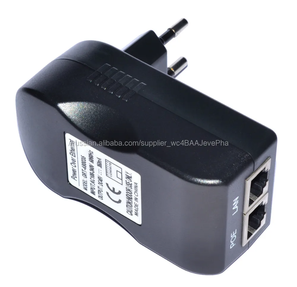 PoE инжектор 12Vdc адаптер PoE пассивный сплиттер PoE для камеры CCTV / PoE коммутатор / IP-телефон