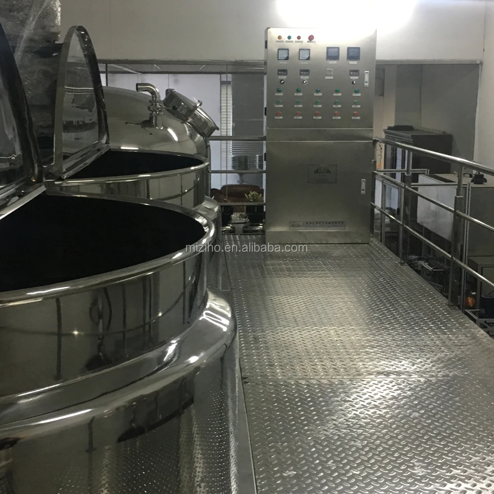 500L 1000L heating mixing homogenous cosmetic machinery shampoo mixer