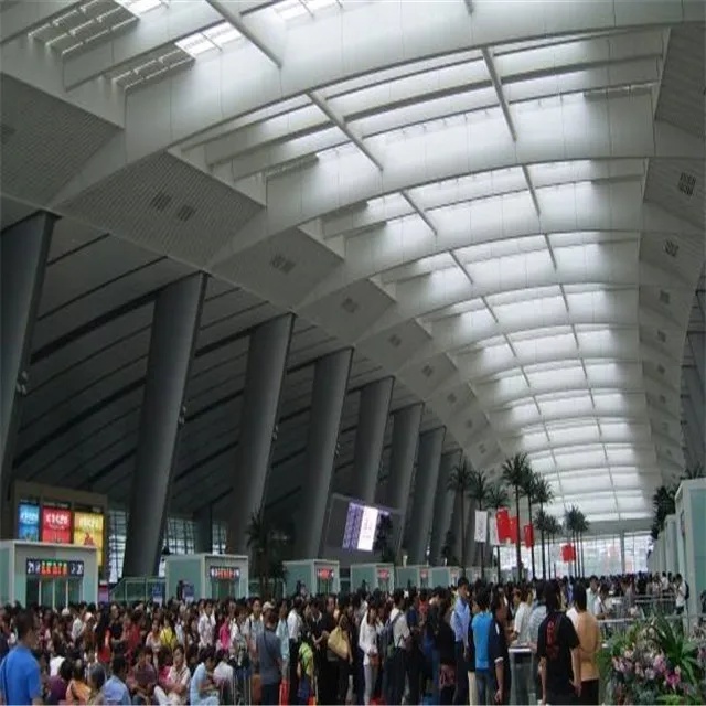 Steel structure space frame bus station in use for export