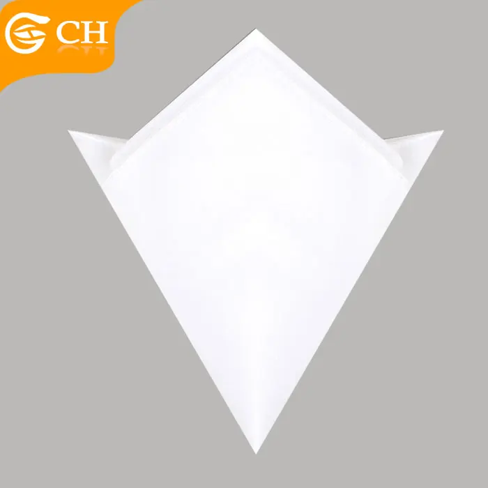 Plain White Polyester Pocket Square Handkerchief Manufacturer