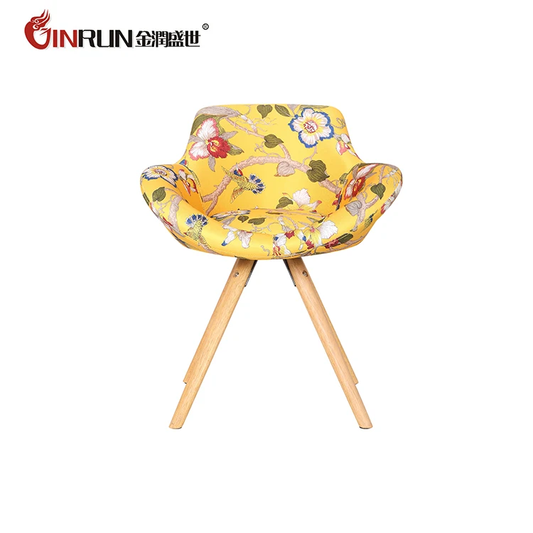 
Popular PP bar chair with wooden legs leisure chair 
