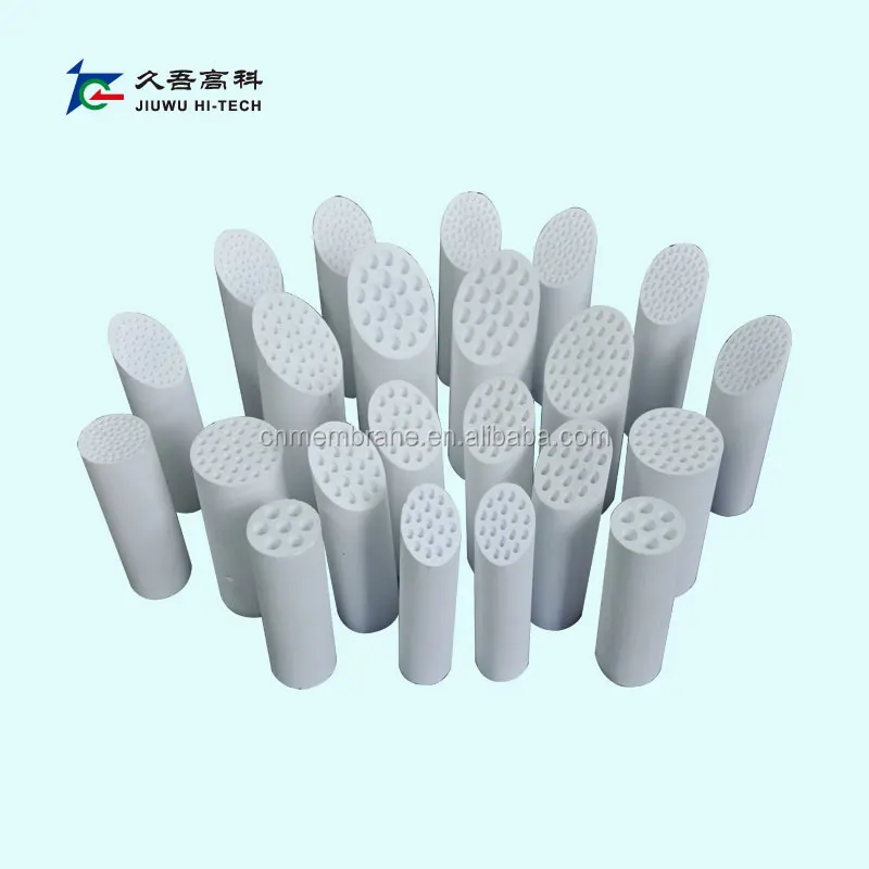 JIUWU Apertures from 1um to 0.05um for filtration of concentrated and purified ceramic ultrafiltration membrane filters element