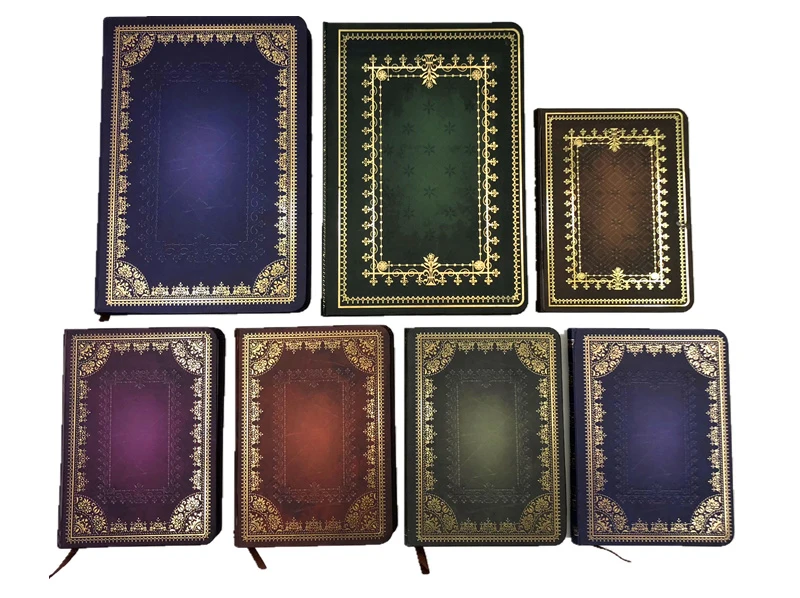 Custom Printing Gold Foil Stamping with Debossed Hardcover Journal Notebook