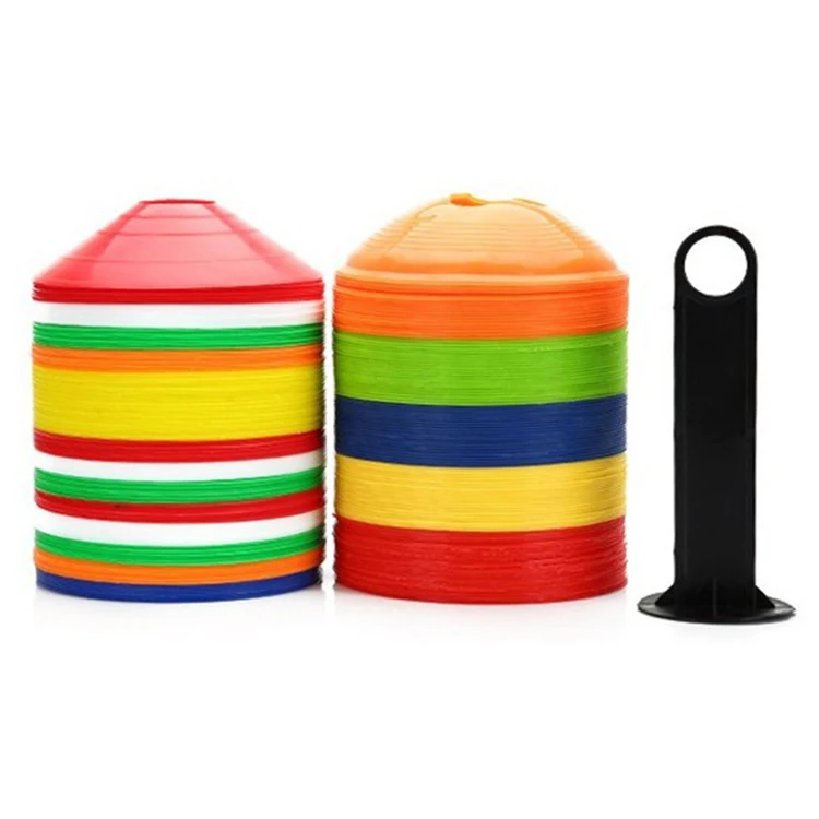 Football Training Soccer Small Cones Maker Block Soccer Disc Cones With Holder