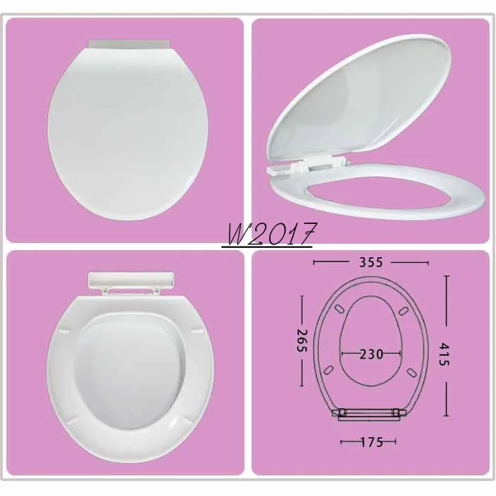 Chinese economical adjustable universal hinges PP toilet seat cover