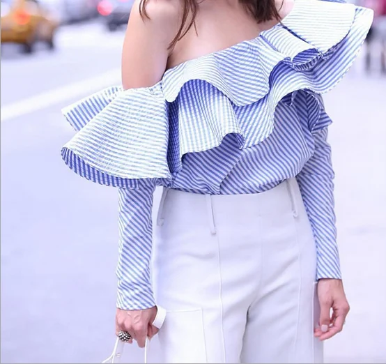 New Fashion Cool Printing Lady Tops Short Lotus Big Flower Side Off Shoulder Women T shirt