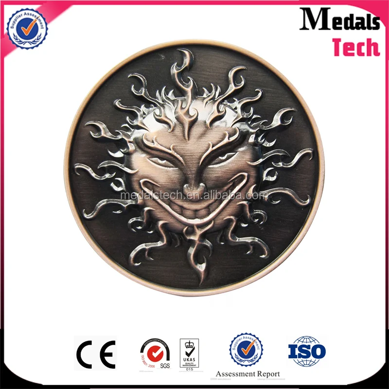 Design Your Own Custom Metal 3D Antique Gold dragon Head Belt Buckles